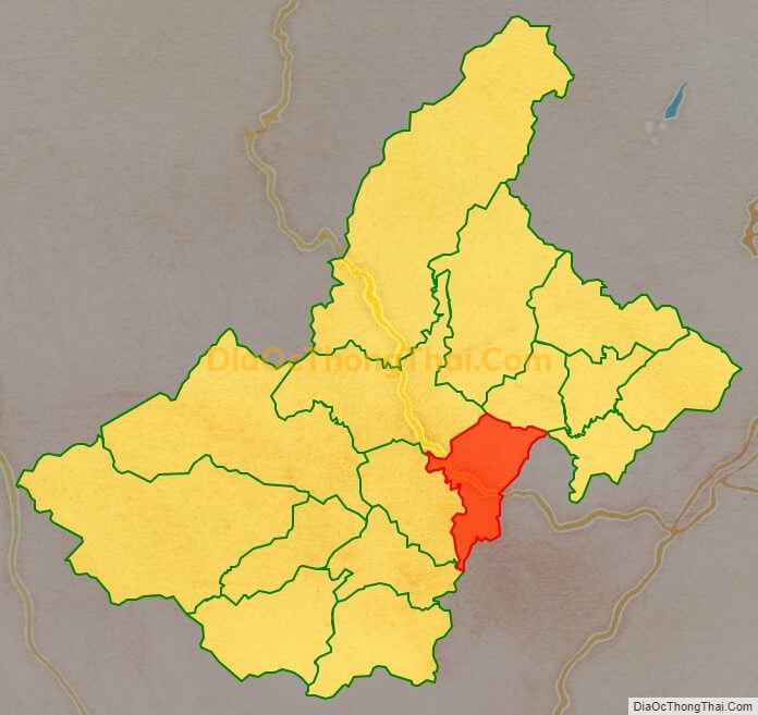 Bản đồ vị trí và địa giới hành chính Thị trấn Đinh Văn, huyện Lâm Hà