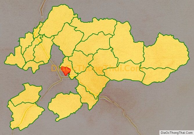 Bản đồ vị trí và địa giới hành chính Thị trấn Cao Lộc, huyện Cao Lộc