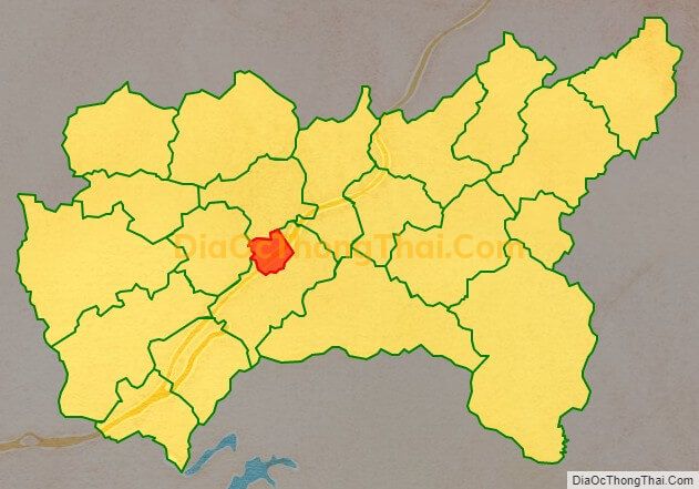 Bản đồ vị trí và địa giới hành chính Thị trấn Đồng Mỏ, huyện Chi Lăng