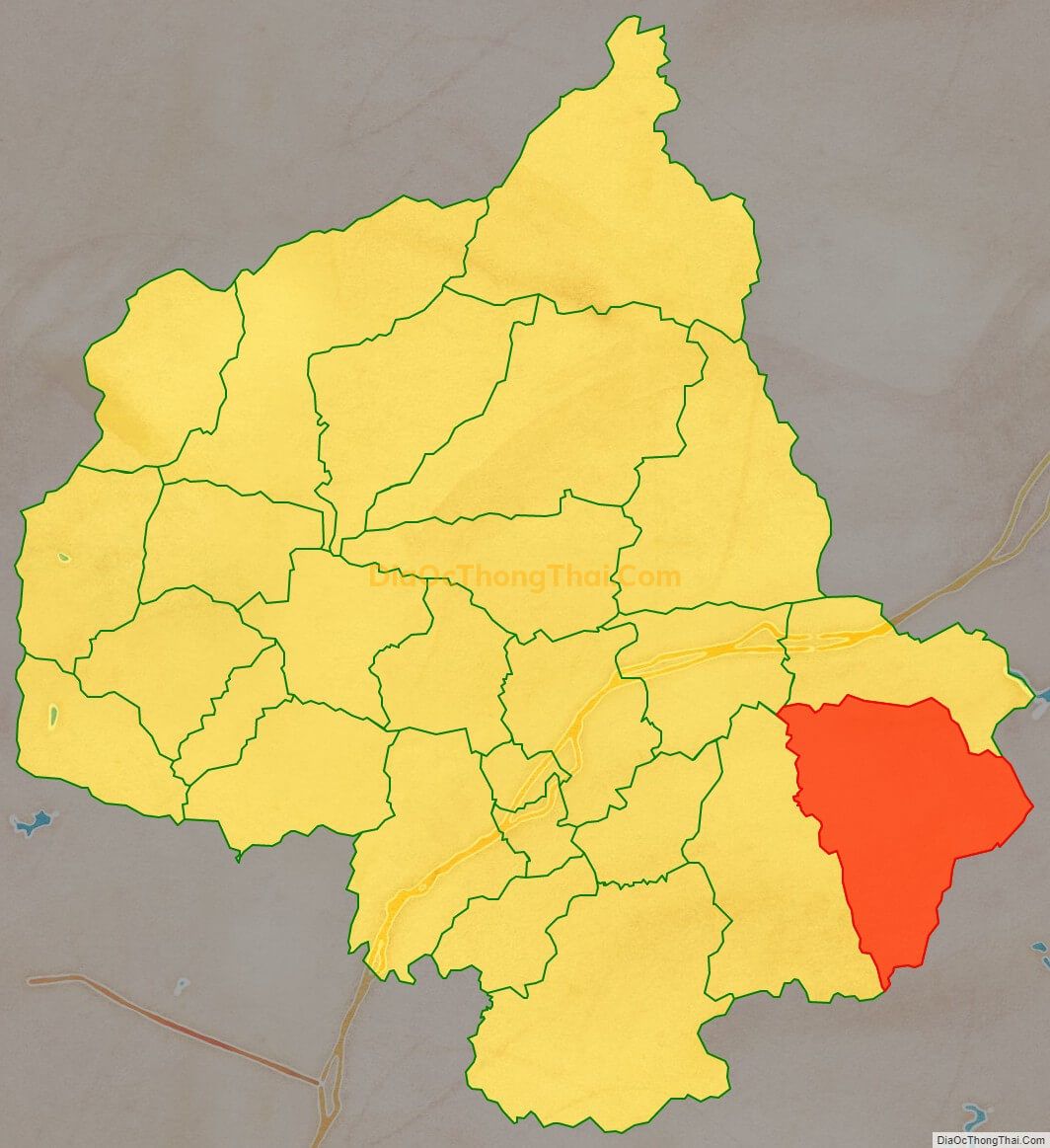 Bản đồ vị trí và địa giới hành chính Xã Hòa Sơn, huyện Hữu Lũng