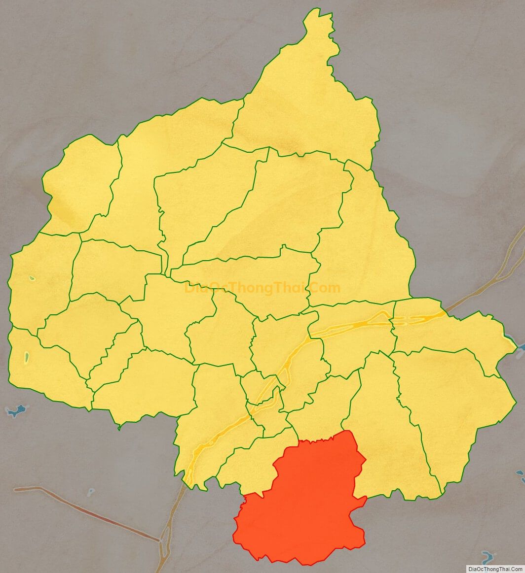 Bản đồ vị trí và địa giới hành chính Xã Hòa Thắng, huyện Hữu Lũng