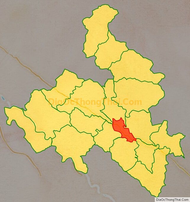 Bản đồ vị trí và địa giới hành chính Thị trấn Phố Ràng, huyện Bảo Yên