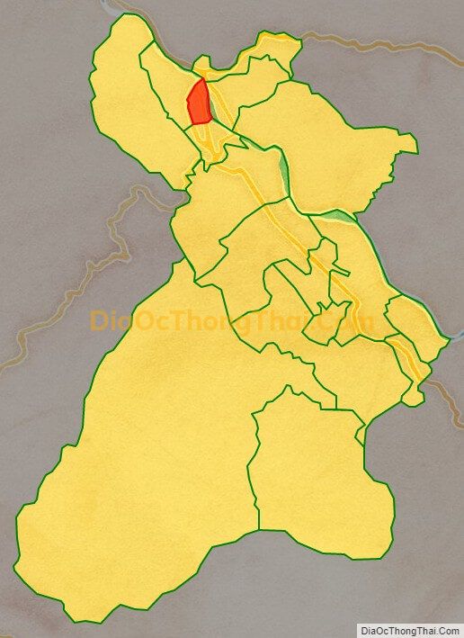 Bản đồ vị trí và địa giới hành chính Phường Cốc Lếu, TP Lào Cai