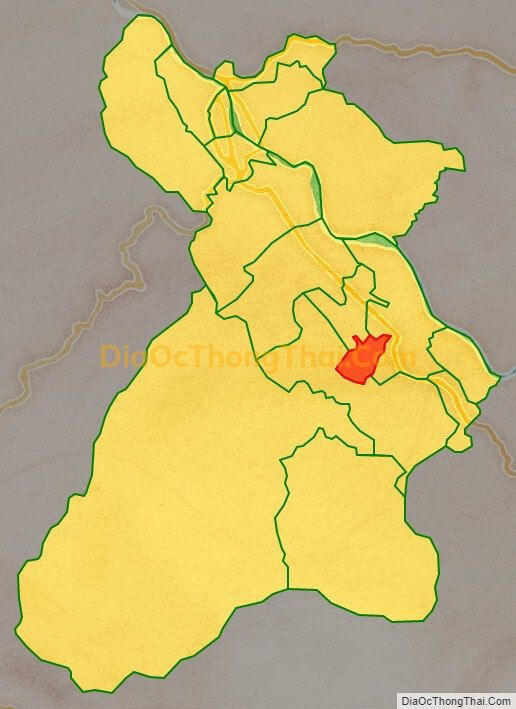 Bản đồ vị trí và địa giới hành chính Phường Pom Hán, TP Lào Cai