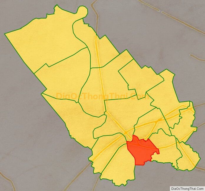 Bản đồ vị trí và địa giới hành chính Thị trấn Bến Lức, huyện Bến Lức