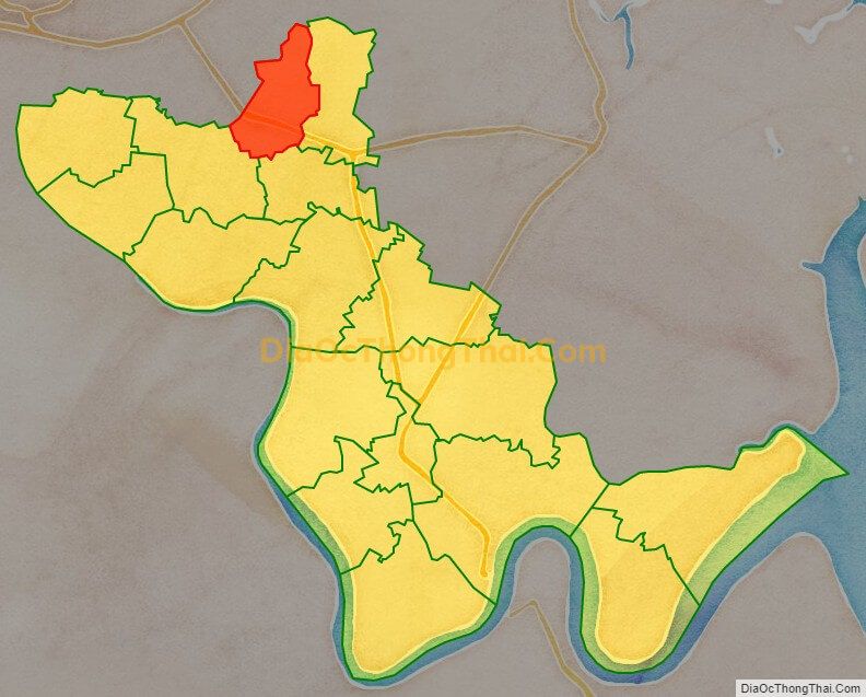 Bản đồ vị trí và địa giới hành chính Xã Long Khê, huyện Cần Đước