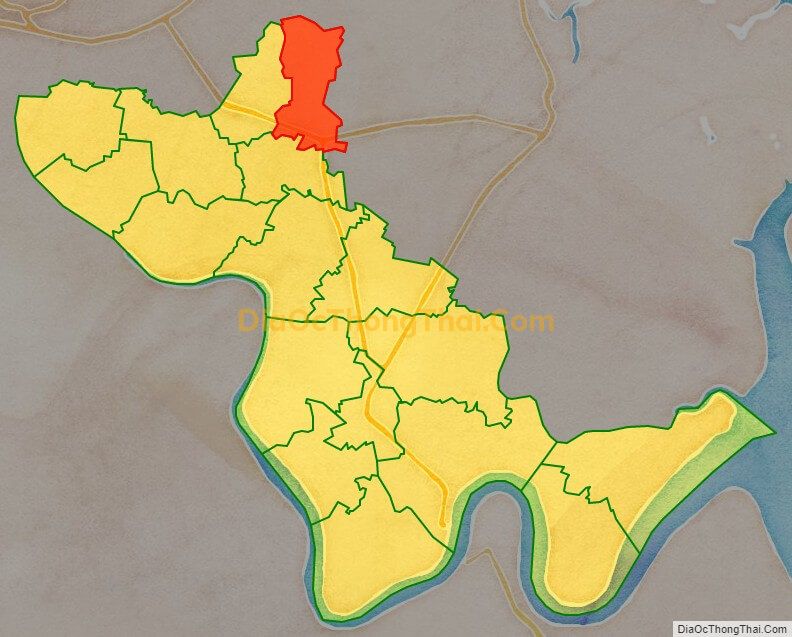 Bản đồ vị trí và địa giới hành chính Xã Long Trạch, huyện Cần Đước