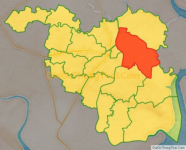 Bản đồ vị trí và địa giới hành chính Xã Phước Lại, huyện Cần Giuộc