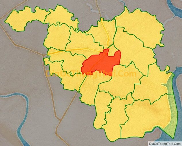 Bản đồ vị trí và địa giới hành chính Xã Trường Bình (cũ), huyện Cần Giuộc