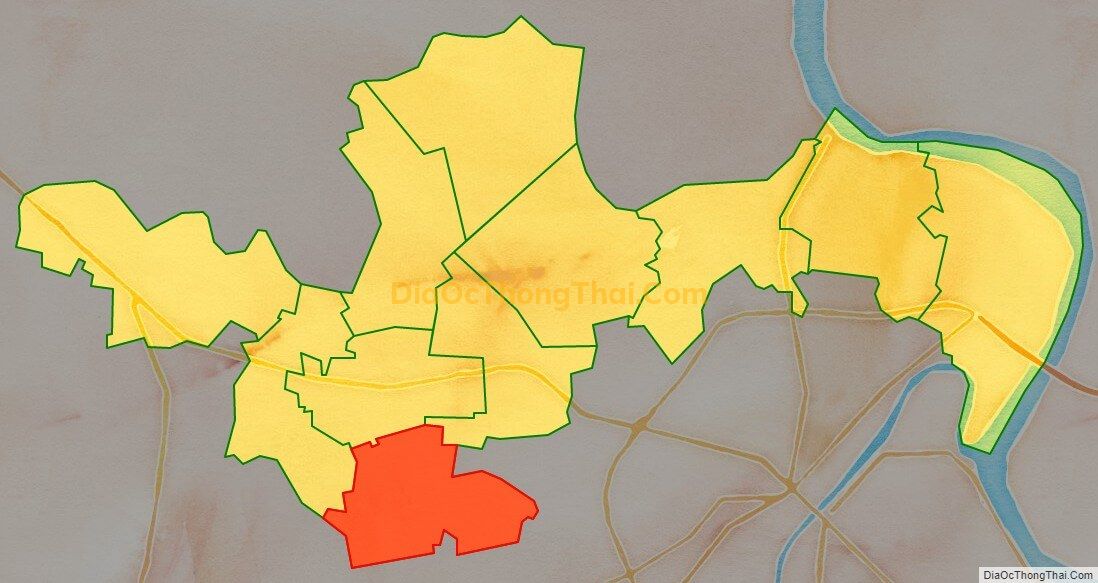 Bản đồ vị trí và địa giới hành chính Xã Mỹ Thành, huyện Mỹ Lộc