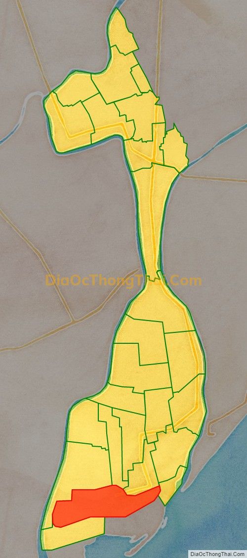 Bản đồ vị trí và địa giới hành chính Thị trấn Rạng Đông, huyện Nghĩa Hưng