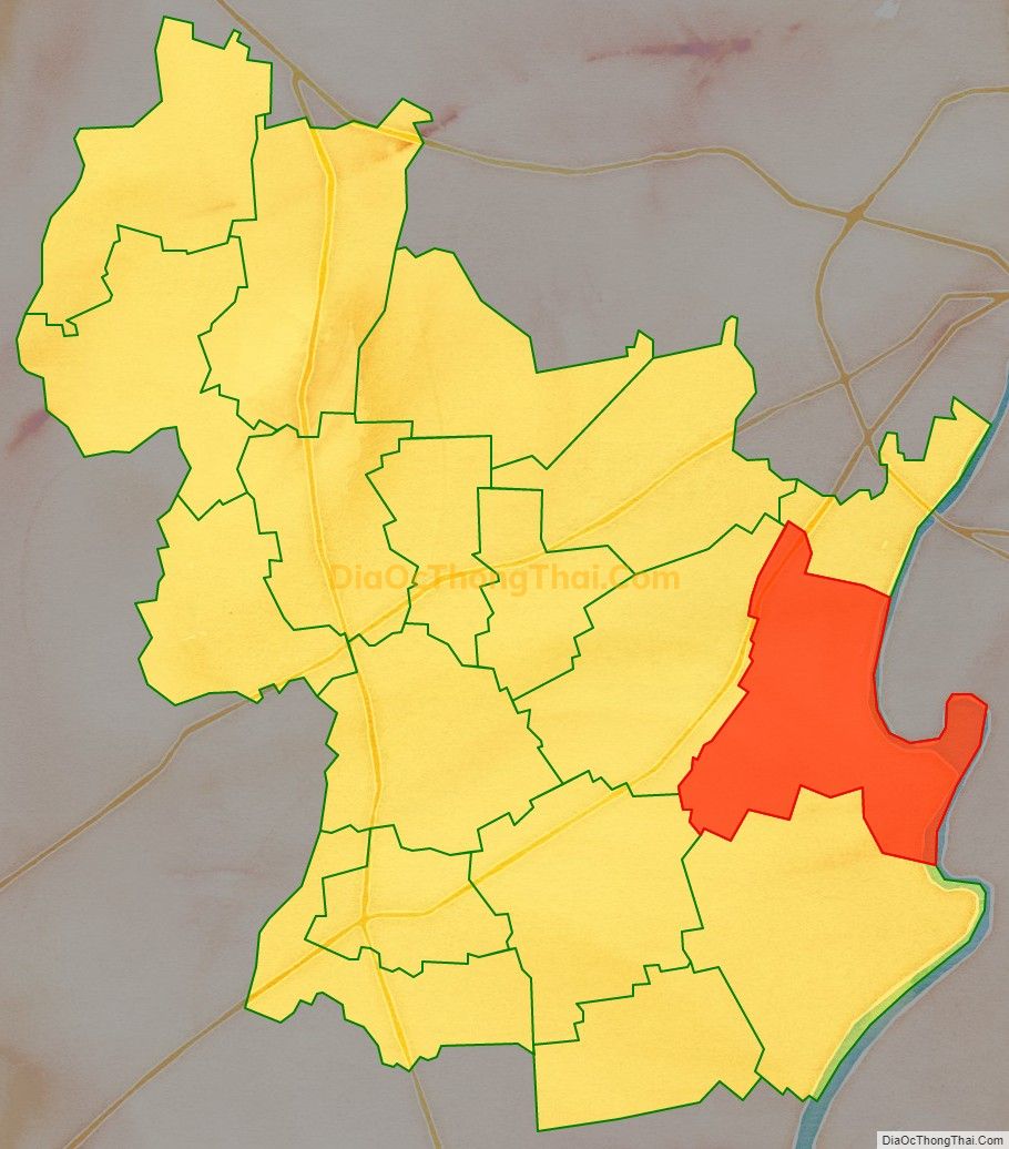 Bản đồ vị trí và địa giới hành chính Xã Thành Lợi, huyện Vụ Bản