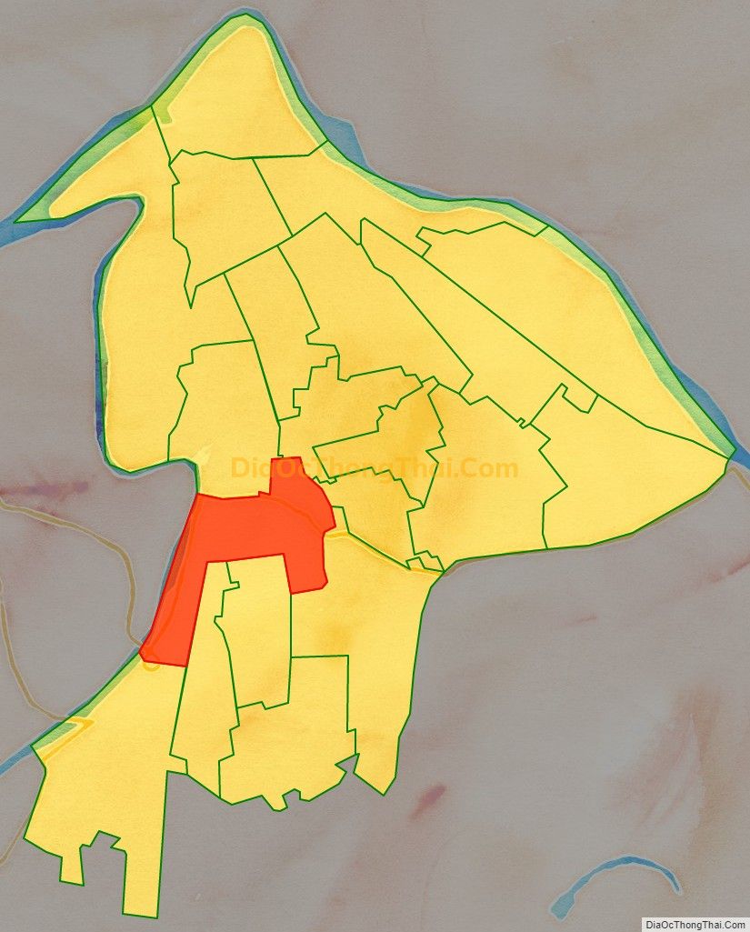 Bản đồ vị trí và địa giới hành chính Thị trấn Xuân Trường, huyện Xuân Trường
