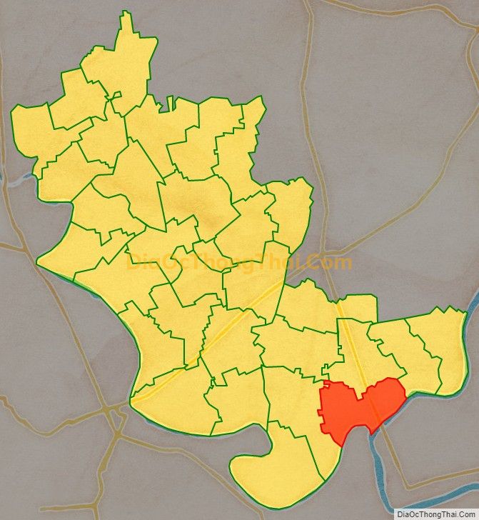 Bản đồ vị trí và địa giới hành chính Xã Yên Nhân, huyện Ý Yên