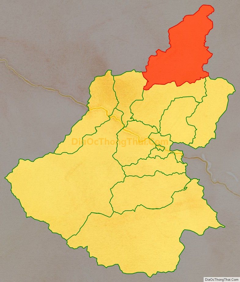Bản đồ vị trí và địa giới hành chính Xã Bình Chuẩn, huyện Con Cuông