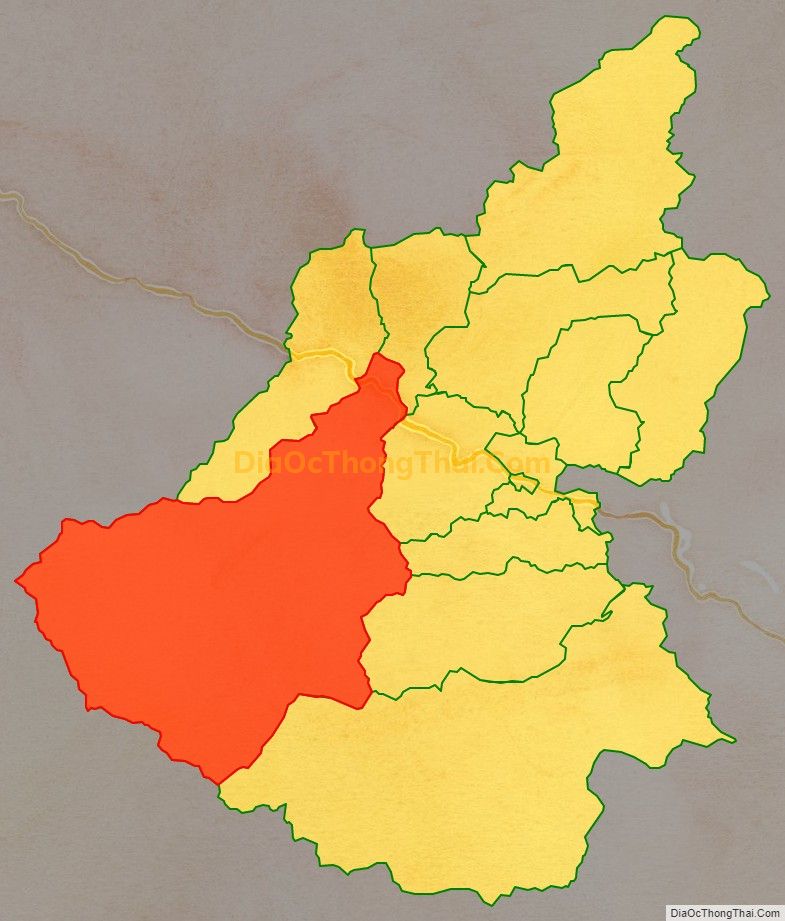 Bản đồ vị trí và địa giới hành chính Xã Châu Khê, huyện Con Cuông