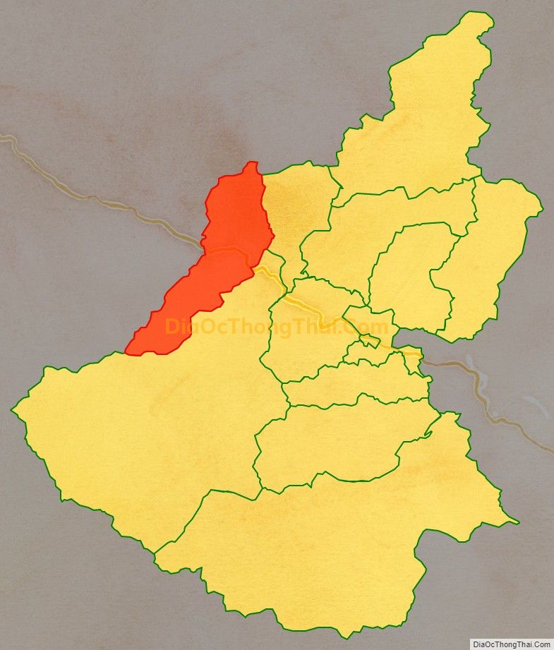 Bản đồ vị trí và địa giới hành chính Xã Lạng Khê, huyện Con Cuông