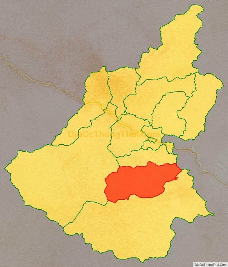 Bản đồ vị trí và địa giới hành chính Xã Lục Dạ, huyện Con Cuông