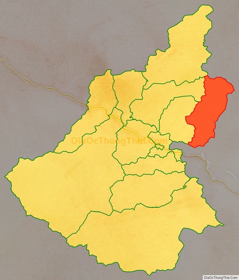 Bản đồ vị trí và địa giới hành chính Xã Thạch Ngàn, huyện Con Cuông