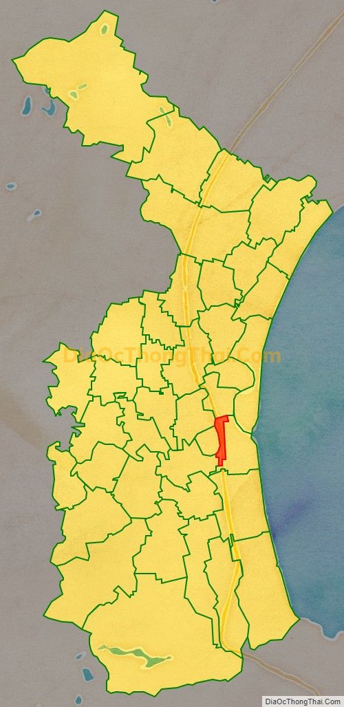 Bản đồ vị trí và địa giới hành chính Thị trấn Diễn Châu, huyện Diễn Châu