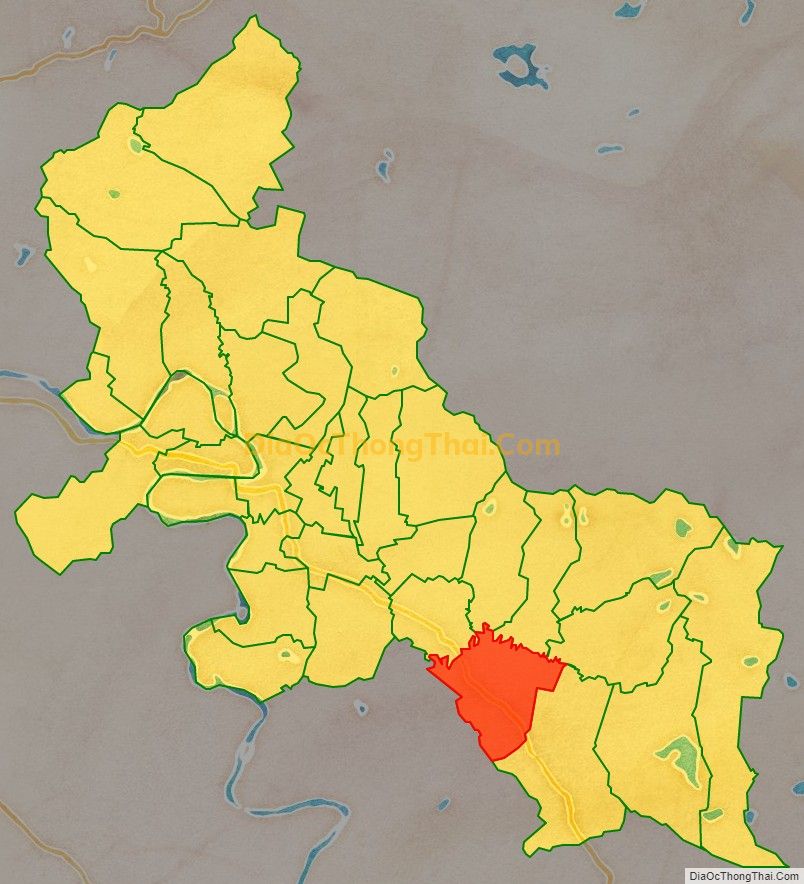 Bản đồ vị trí và địa giới hành chính Xã Nhân Sơn, huyện Đô Lương