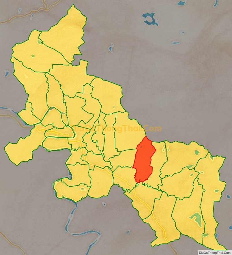 Bản đồ vị trí và địa giới hành chính Xã Thái Sơn, huyện Đô Lương