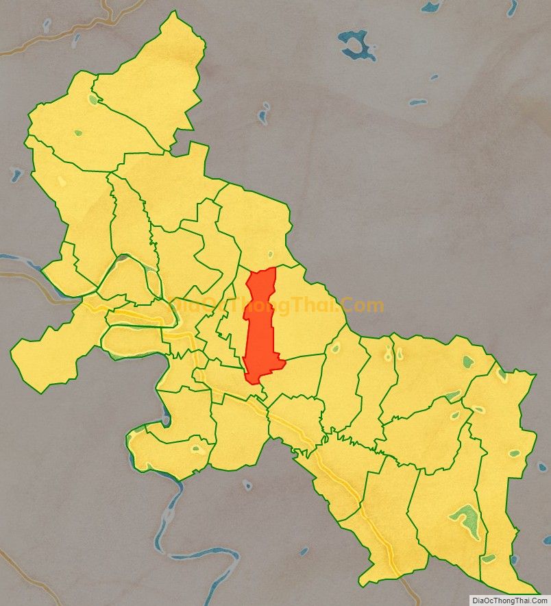 Bản đồ vị trí và địa giới hành chính Xã Thịnh Sơn, huyện Đô Lương