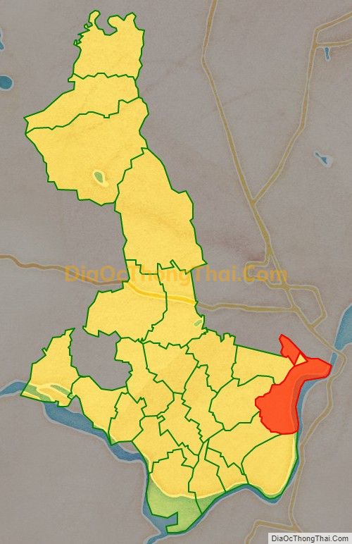 Bản đồ vị trí và địa giới hành chính Xã Hưng Lợi, huyện Hưng Nguyên
