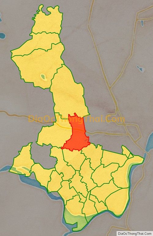 Bản đồ vị trí và địa giới hành chính Thị trấn Hưng Nguyên, huyện Hưng Nguyên