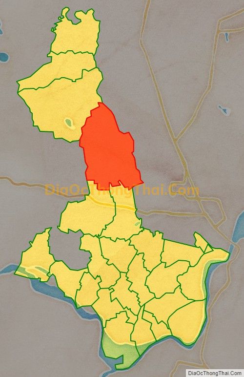 Bản đồ vị trí và địa giới hành chính Xã Hưng Tây, huyện Hưng Nguyên