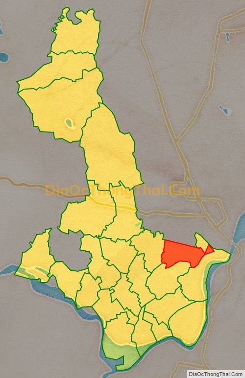 Bản đồ vị trí và địa giới hành chính Xã Hưng Thịnh, huyện Hưng Nguyên