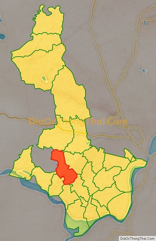 Bản đồ vị trí và địa giới hành chính Xã Hưng Thông, huyện Hưng Nguyên