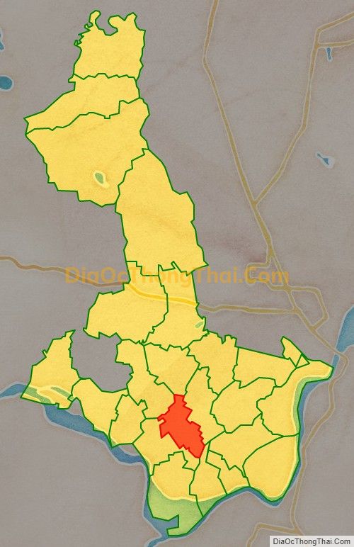 Bản đồ vị trí và địa giới hành chính Xã Hưng Tiến (cũ), huyện Hưng Nguyên