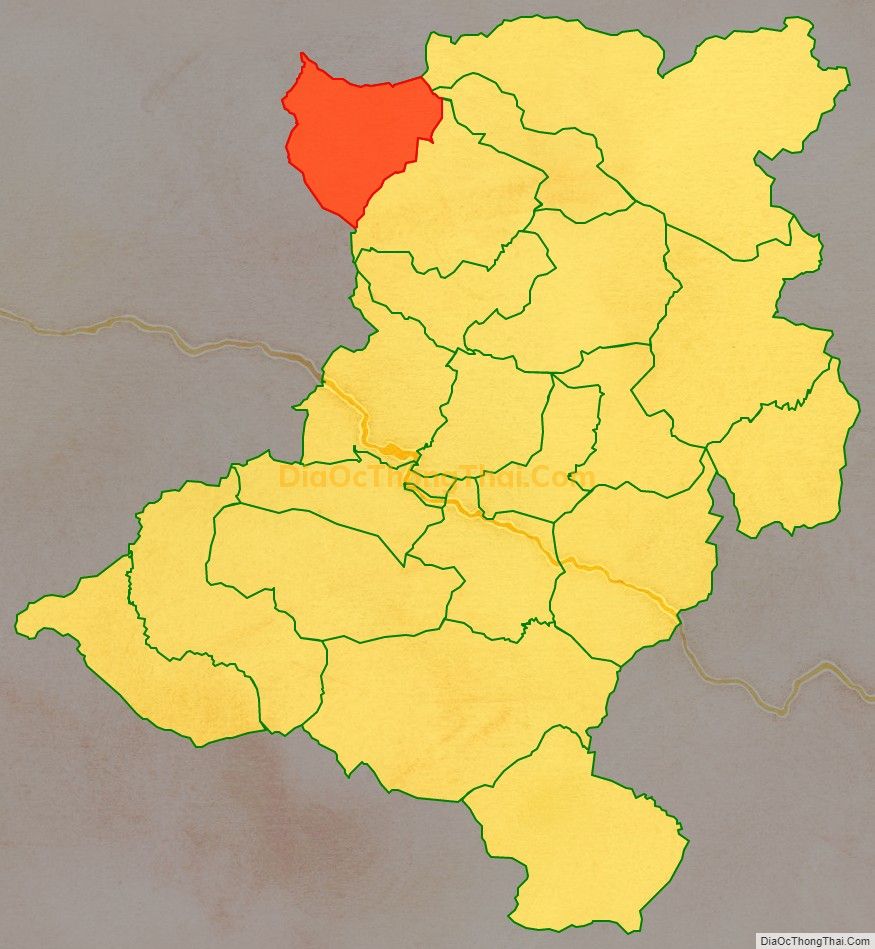 Bản đồ vị trí và địa giới hành chính Xã Keng Đu, huyện Kỳ Sơn