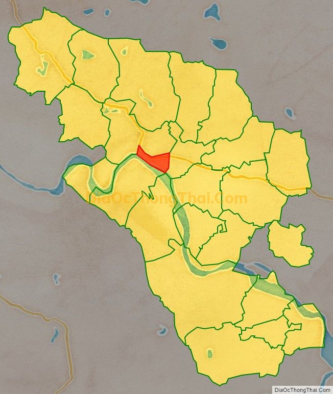 Bản đồ vị trí và địa giới hành chính Thị trấn Nam Đàn, huyện Nam Đàn