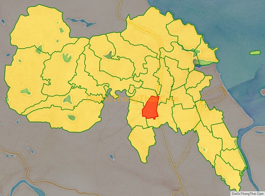 Bản đồ vị trí và địa giới hành chính Thị trấn Quán Hành, huyện Nghi Lộc