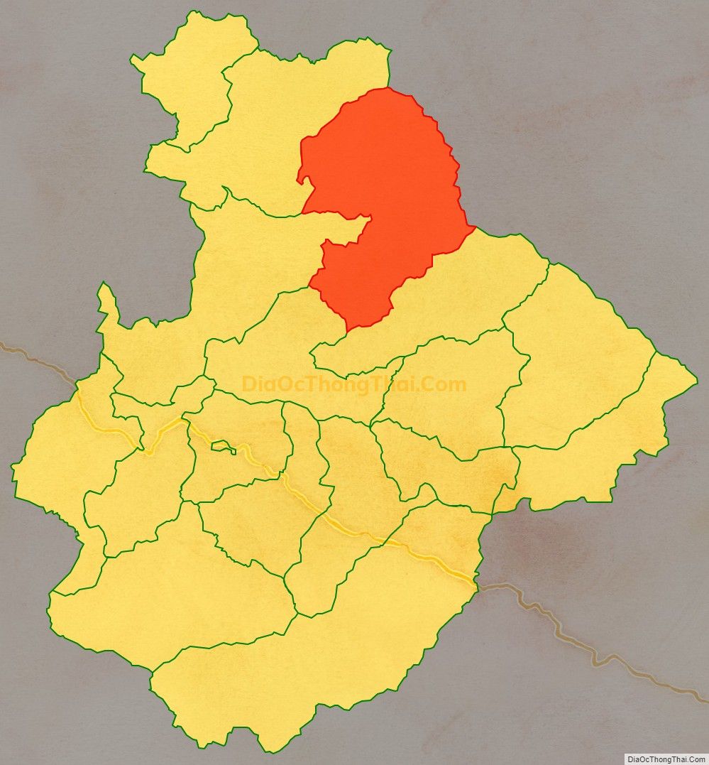 Bản đồ vị trí và địa giới hành chính Xã Hữu Khuông, huyện Tương Dương