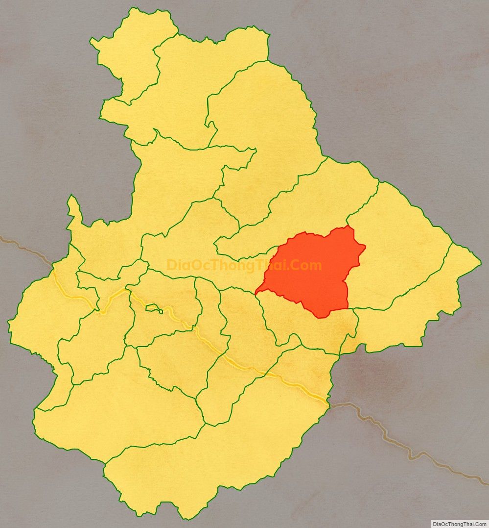 Bản đồ vị trí và địa giới hành chính Xã Yên Hòa, huyện Tương Dương
