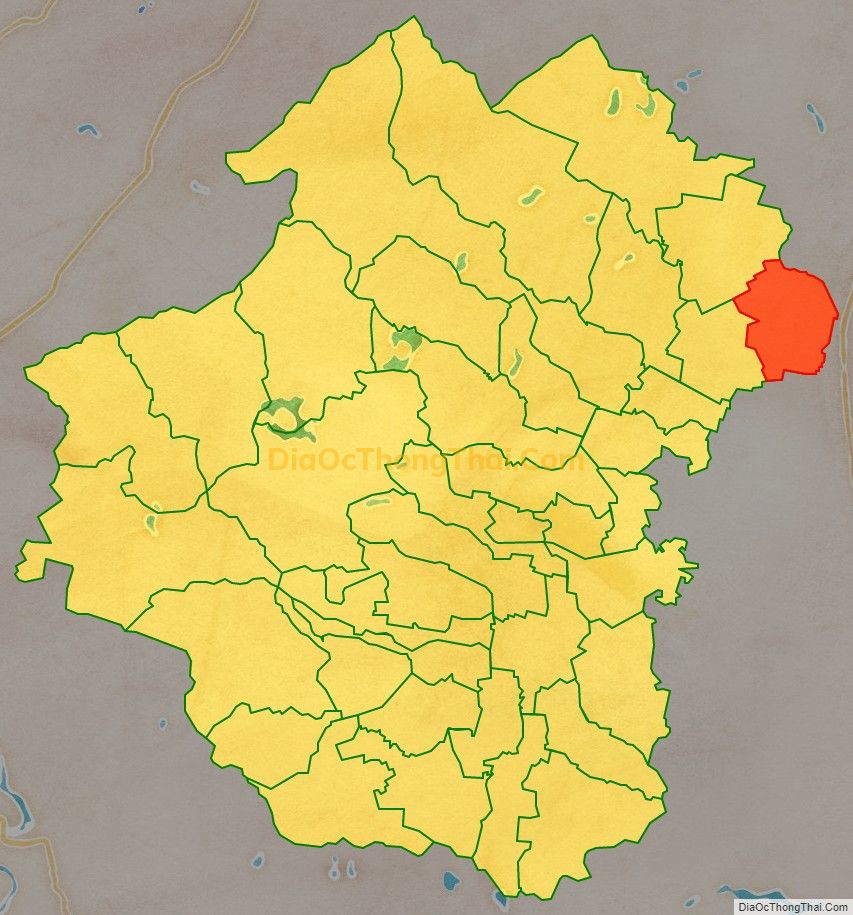 Bản đồ vị trí và địa giới hành chính Xã Đô Thành, huyện Yên Thành
