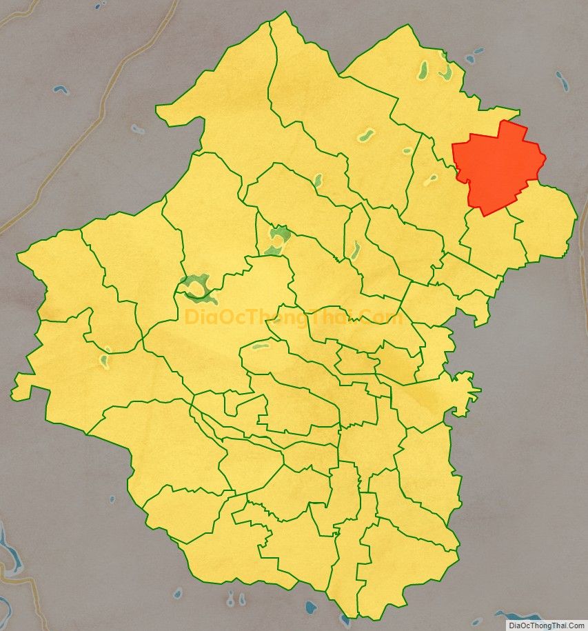 Bản đồ vị trí và địa giới hành chính Xã Đức Thành, huyện Yên Thành