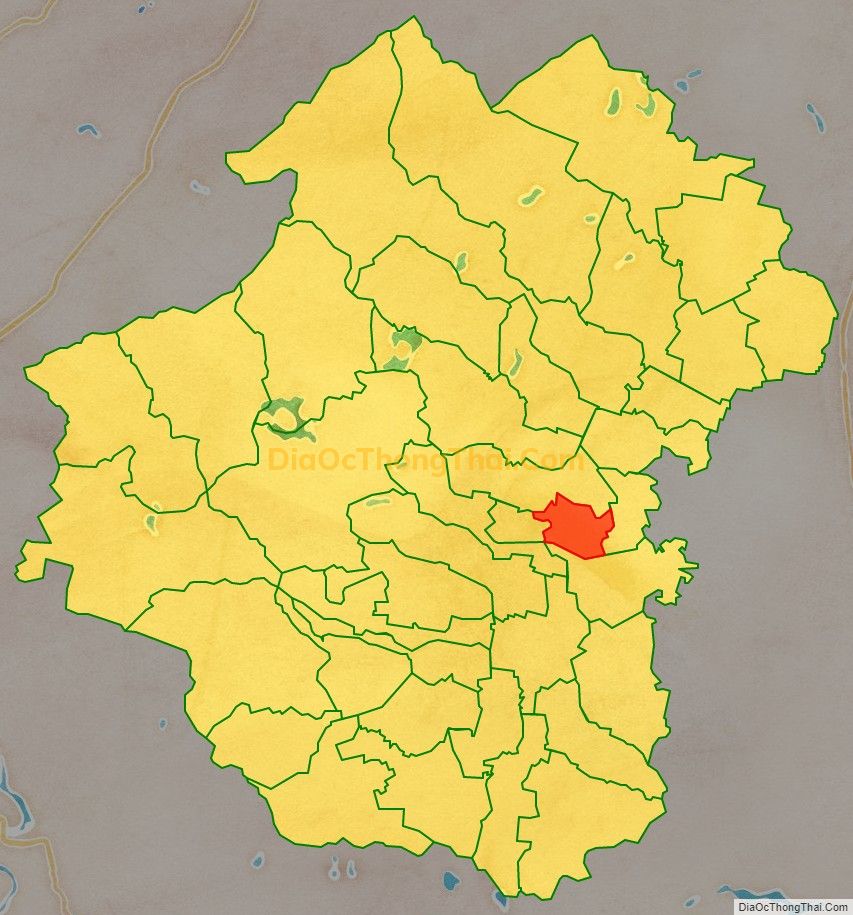Bản đồ vị trí và địa giới hành chính Xã Hoa Thành, huyện Yên Thành