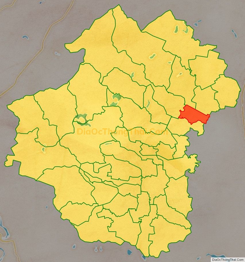 Bản đồ vị trí và địa giới hành chính Xã Hồng Thành, huyện Yên Thành
