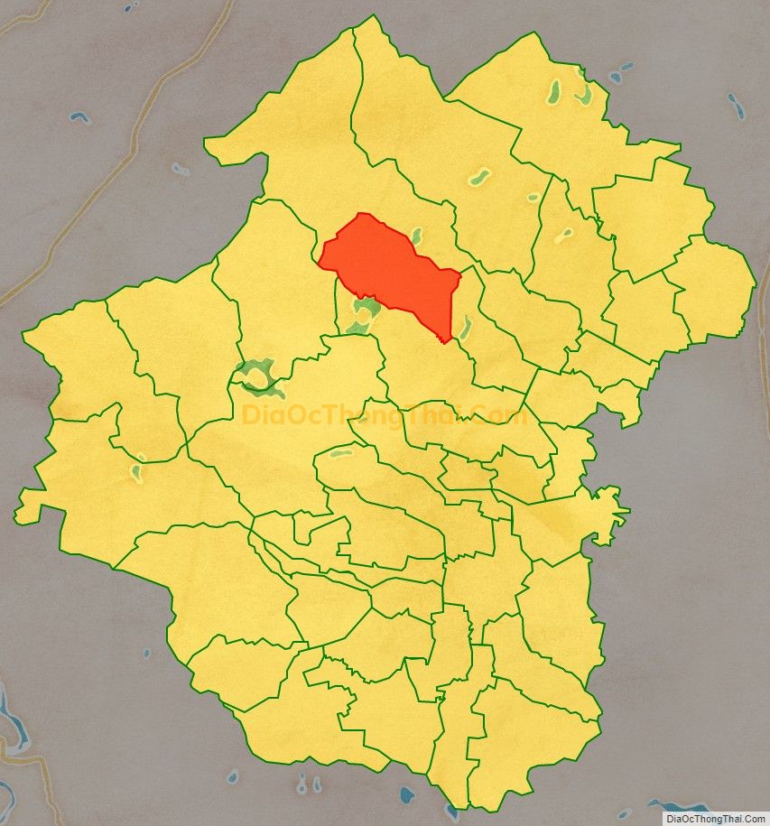 Bản đồ vị trí và địa giới hành chính Xã Hùng Thành, huyện Yên Thành