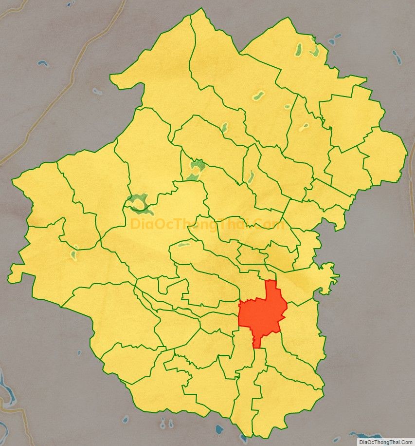 Bản đồ vị trí và địa giới hành chính Xã Long Thành, huyện Yên Thành