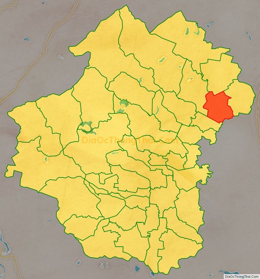 Bản đồ vị trí và địa giới hành chính Xã Thọ Thành, huyện Yên Thành