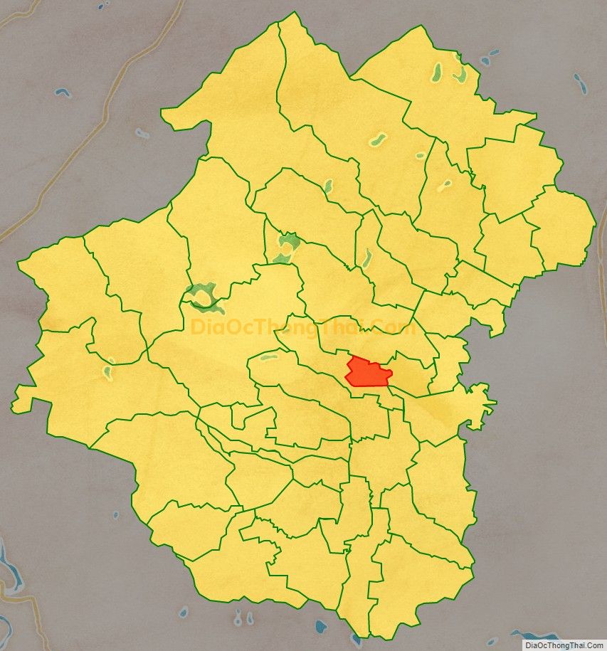 Bản đồ vị trí và địa giới hành chính Thị trấn Yên Thành, huyện Yên Thành