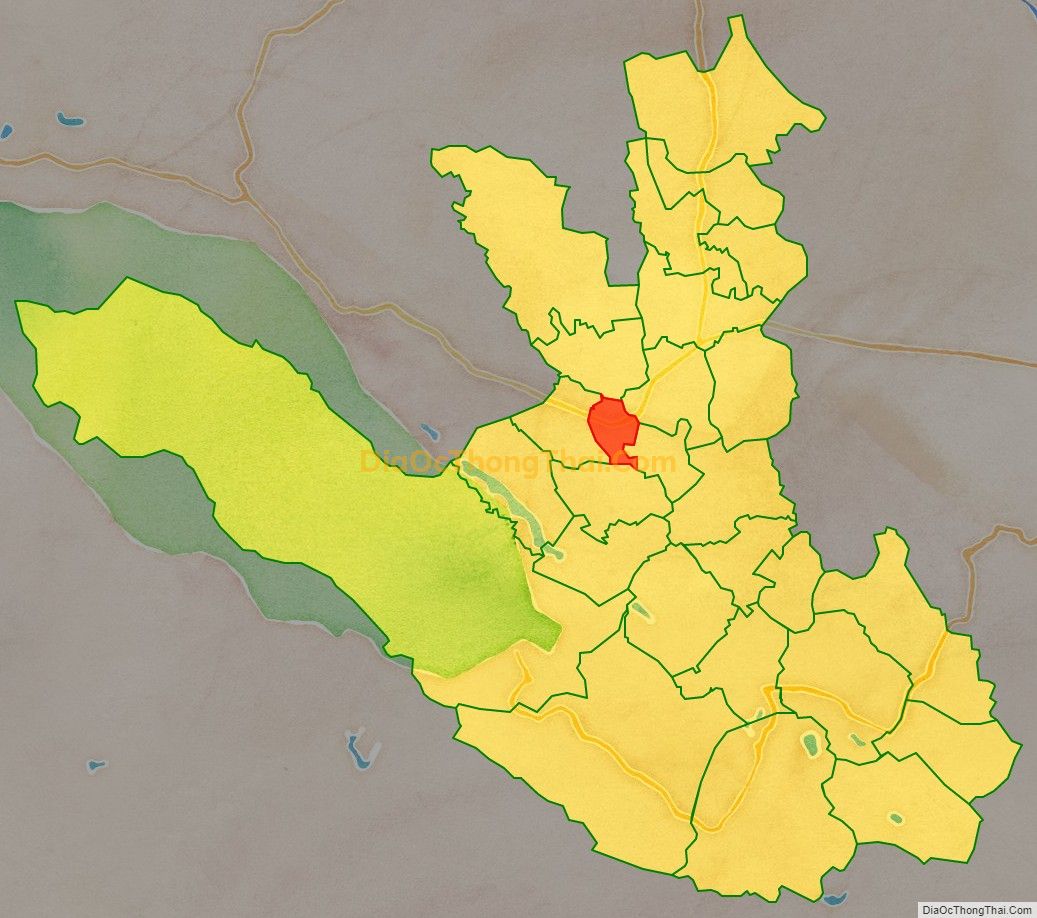 Bản đồ vị trí và địa giới hành chính Thị trấn Nho Quan, huyện Nho Quan