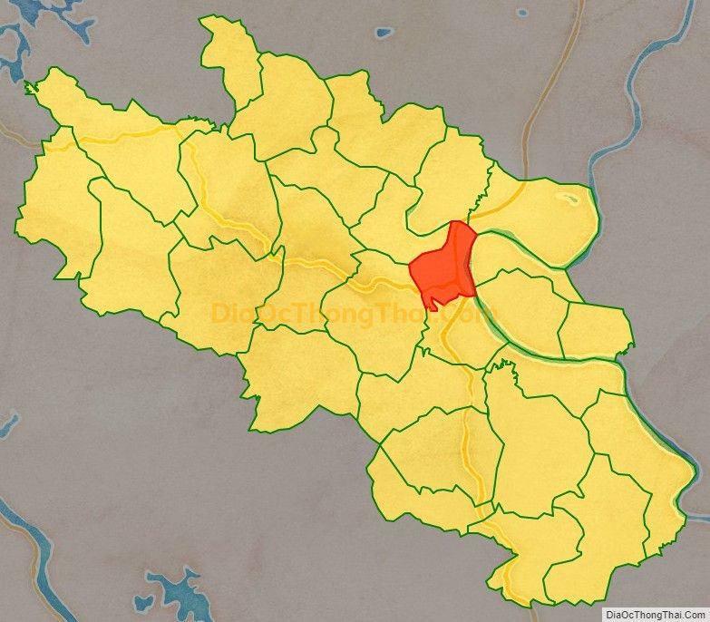 Bản đồ vị trí và địa giới hành chính Thị trấn Đoan Hùng, huyện Đoan Hùng