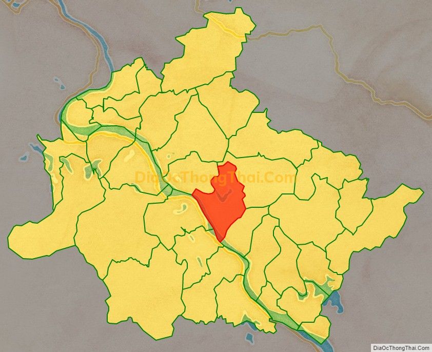Bản đồ vị trí và địa giới hành chính Thị trấn Hạ Hòa, huyện Hạ Hòa