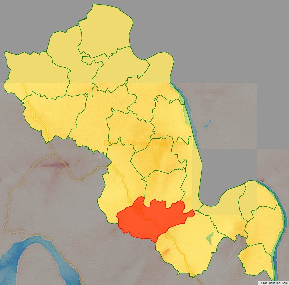 Bản đồ vị trí và địa giới hành chính Thị trấn Phong Châu, huyện Phù Ninh